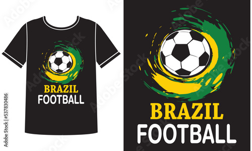 Brazil football t shirt design concept