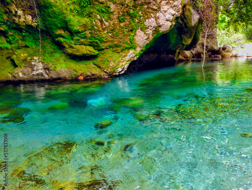 Cares river under La Jaya bridge from Poncebos to Bulnes, Picos de Europa National Park, Asturias, Spain © IMAG3S