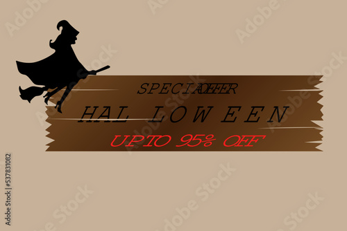 Halloween party poster sale. marketing web banner. modern banner sale.