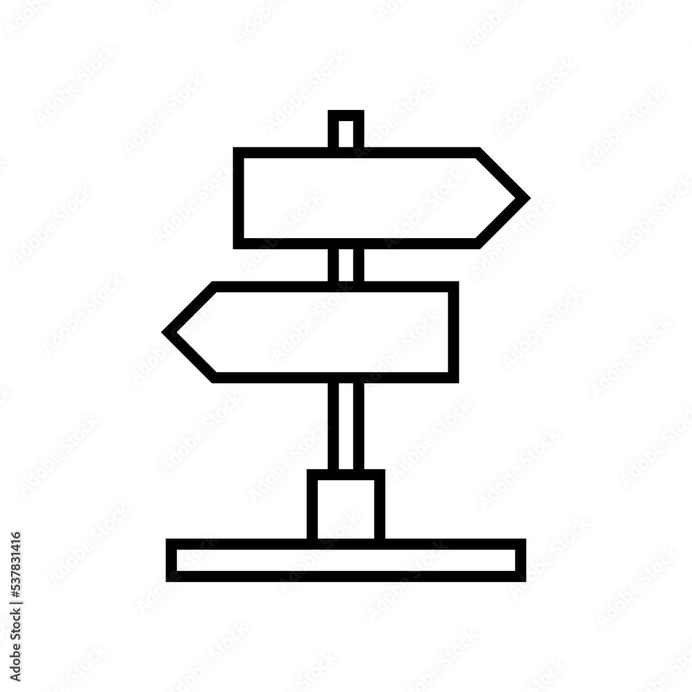 Signpost icon isolated on white background Signpost icon isolated on white background