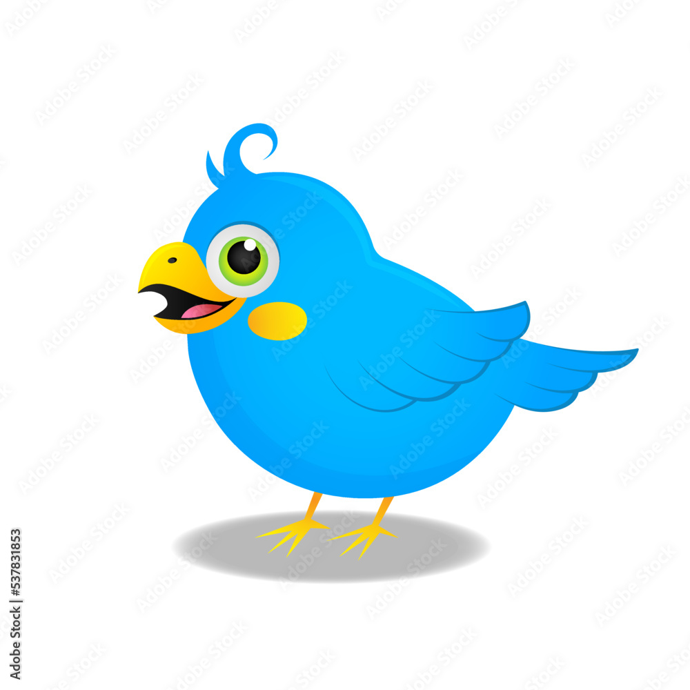 blue bird with yellow bubble blue bird with yellow bubble