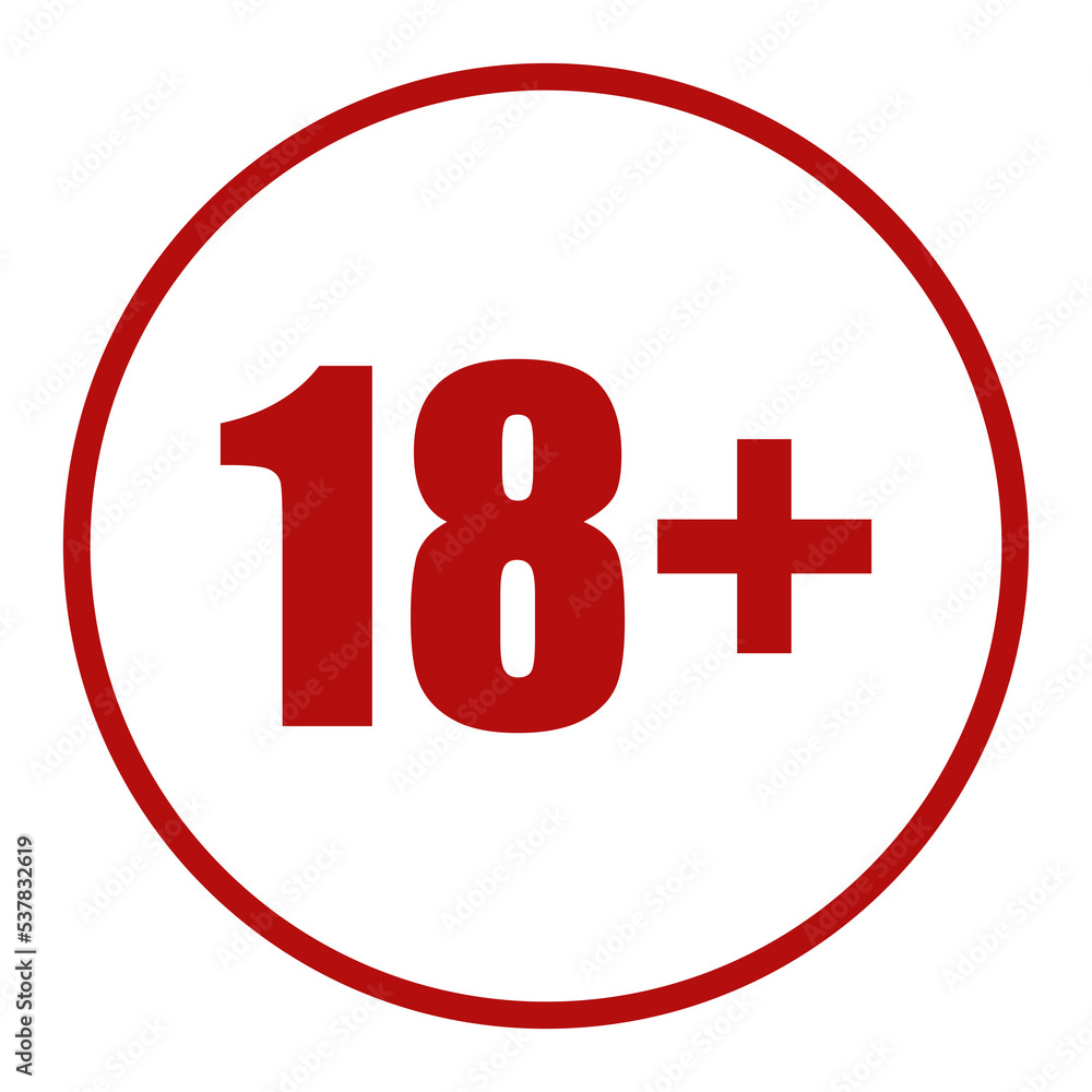 Sign of Adult Only Icon Symbol for Eighteen Plus (18+) and Twenty One Plus (21+) Age. Format PNG
Sign of Adult Only Icon Symbol for Eighteen Plus (18+) and Twenty One Plus (21+) Age. Format PNG