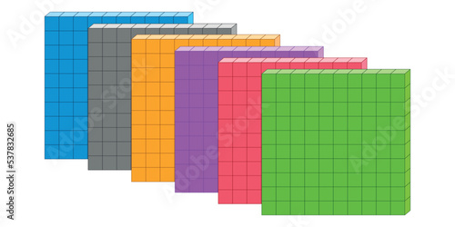 Dienes flat blocks. Base ten counting. Place value with base ten blocks.