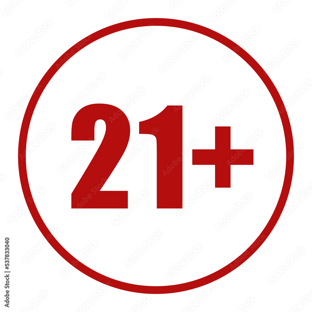 Sign of Adult Only Icon Symbol for Eighteen Plus (18+) and Twenty One Plus (21+) Age. Format PNG
Sign of Adult Only Icon Symbol for Eighteen Plus (18+) and Twenty One Plus (21+) Age. Format PNG