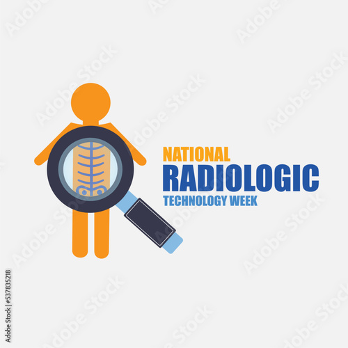 Vector Illustration National Radiology Technology Week. Simple and Elegant Design