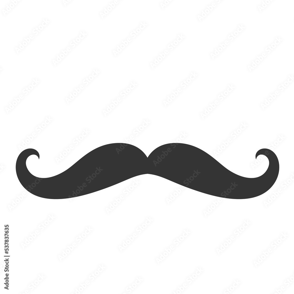 Moustache icon. Black moustache Moustache icon. Black moustache