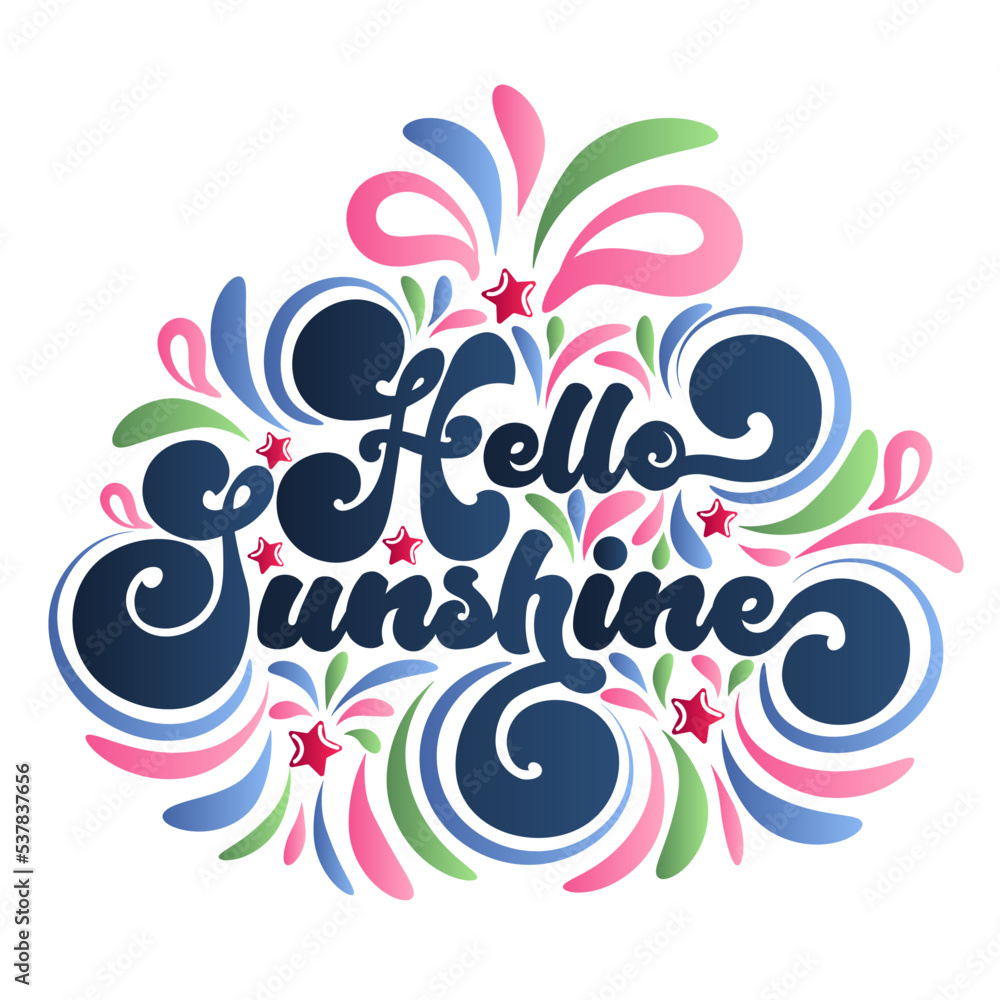 Hello Sunshine - Retro Lettering Hello Sunshine - Retro Lettering