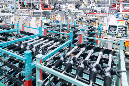 spare parts in a car plant