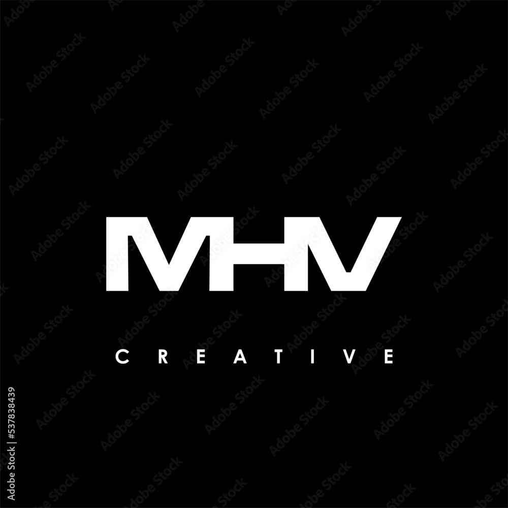 MHV Letter Initial Logo Design Template Vector Illustration