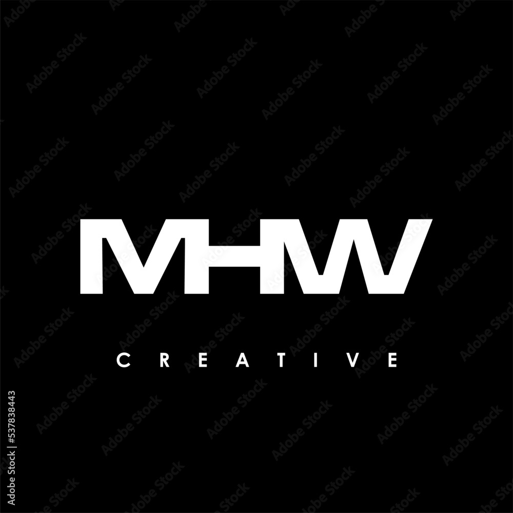 MHW Letter Initial Logo Design Template Vector Illustration