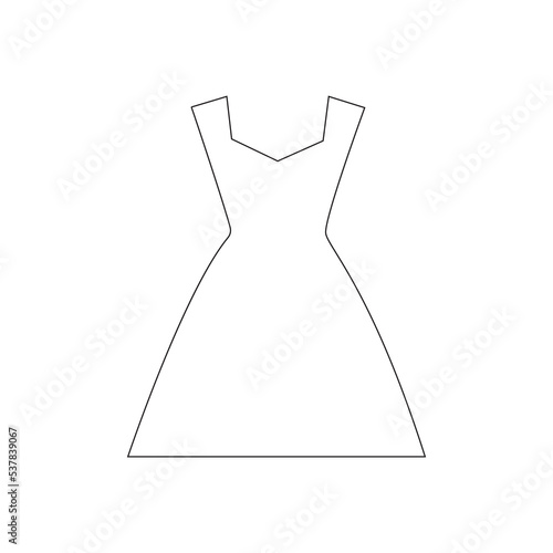 Women dress vector outline art