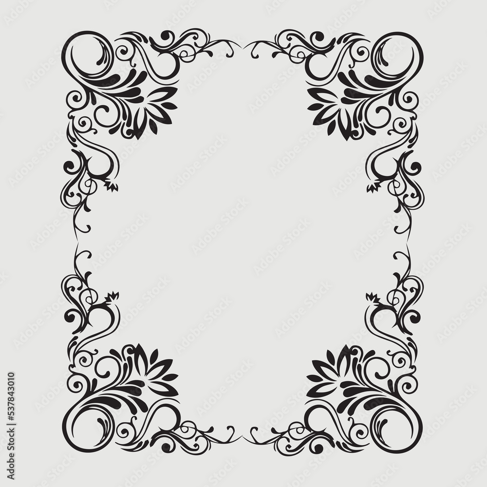 Frame, in the style of an ornament, Vector illustration eps 10, Art. Frame, in the style of an ornament, Vector illustration eps 10, Art.