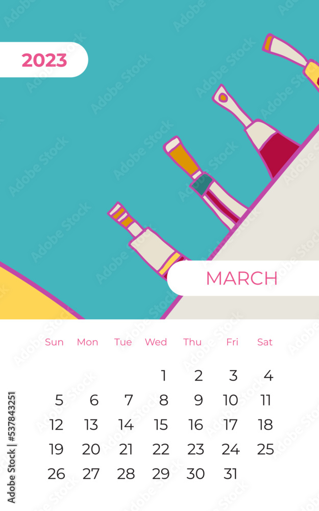 2023 March Calendar Abstract Contemporary Art Vector Desk Screen 2023-march-calendar-abstract-contemporary-art-vector-desk-screen