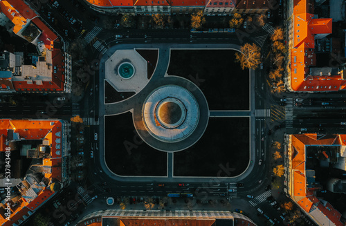 Drone view of Zagreb city