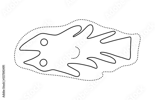 Geoglyph of the fish whale from Nazca