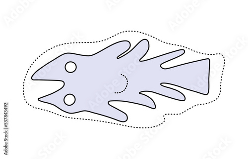 Geoglyph of the fish from Nazca