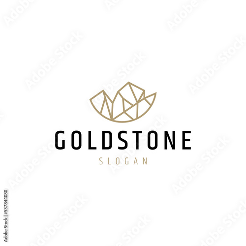 Goldstone line art logo icon design