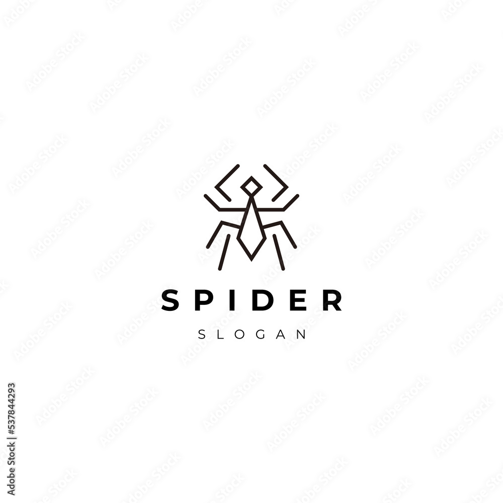 Spider line art logo icon design Spider line art logo icon design