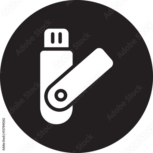 thumb drive glyph icon