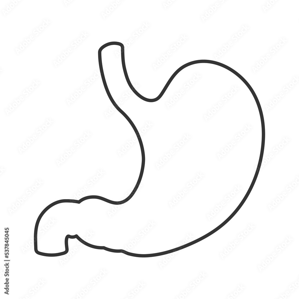 Stomach ache sign icon. sign simple line icon Stomach ache sign icon. sign simple line icon