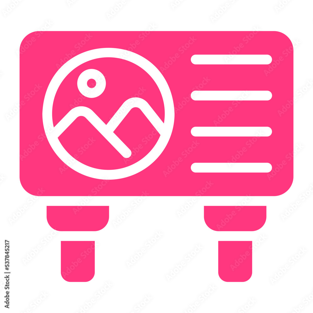 Obraz premium billboard gradient icon