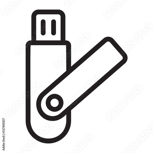 thumb drive line icon