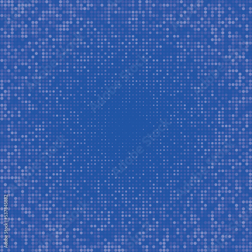 Modern abstract of halftone blue, white gradient dots background. Halftone background consists of different dots. Digital world, Background of multi colored round shapes with different transparency