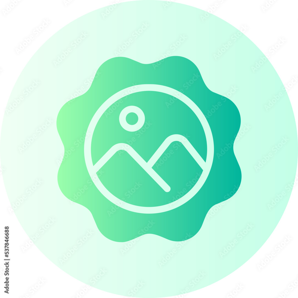 Fototapeta premium badge gradient icon