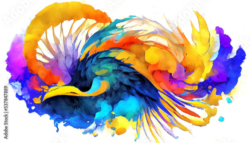 watercolor, abstract, bird, chicken, poultry