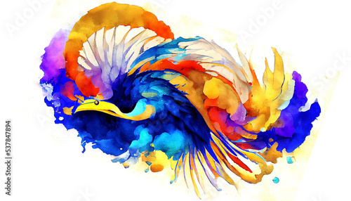 watercolor, abstract, bird, chicken, poultry
