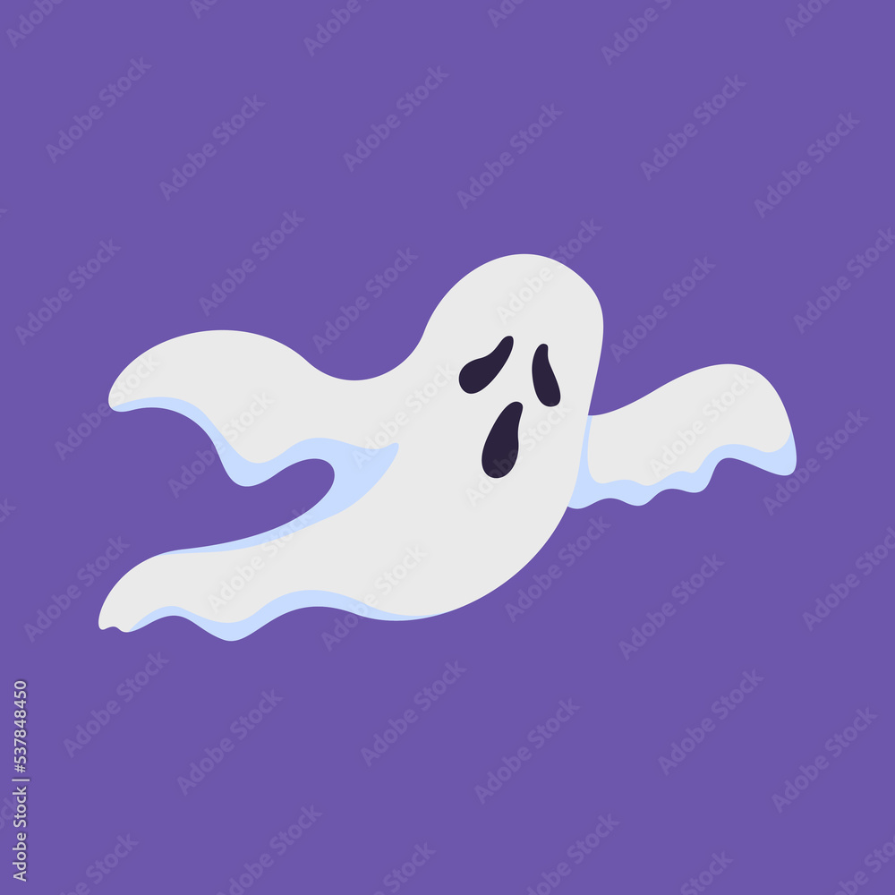 spooky ghost silhouette isolated vector illustration. Element for halloween needs spooky ghost silhouette isolated vector illustration. Element for halloween needs