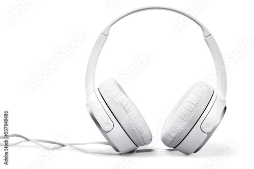 Isolated  headphones on white background photo