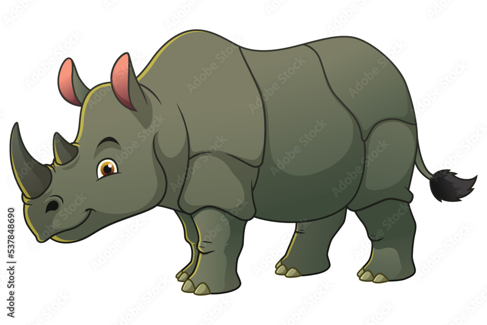 Rhinoceros Cartoon Animal Illustration