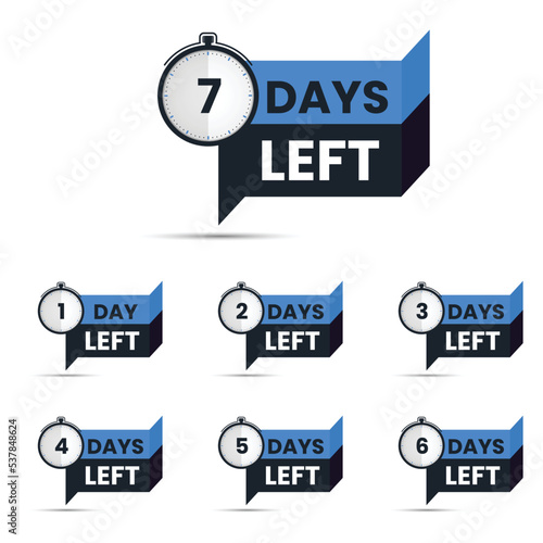 number of days left banner design with countdown timer