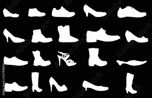 set of shoes silhouettes
