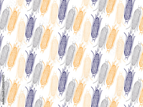 Corn cobs pattern