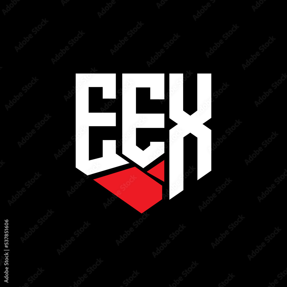 Eex Letter Luxury Logo Design On Black Background Eex Creative