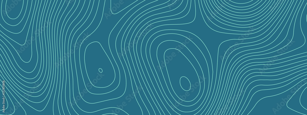 Blue and white wavy abstract topographic map contour, lines Pattern background. Topographic map and landscape terrain texture grid. Wavy banner and color geometric form. Vector illustration. Blue and white wavy abstract topographic map contour, lines Pattern background. Topographic map and landscape terrain texture grid. Wavy banner and color geometric form. Vector illustration.