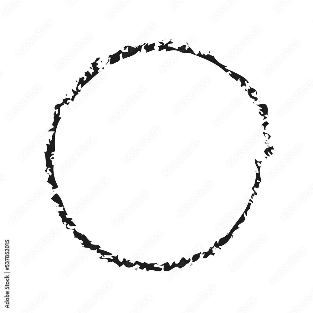 Circle brush element. Brush strokes. Grunge round shape. Circle brush element. Brush strokes. Grunge round shape.