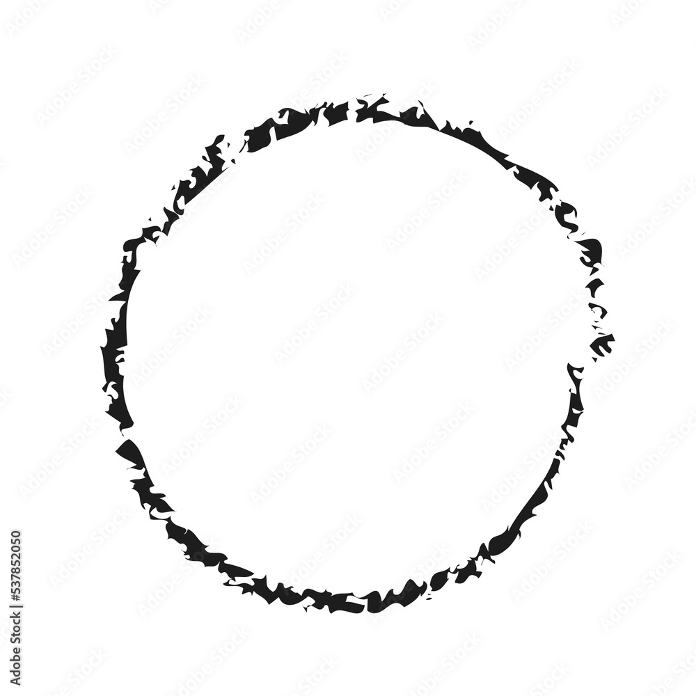 Circle brush element. Brush strokes. Grunge round shape. Circle brush element. Brush strokes. Grunge round shape.