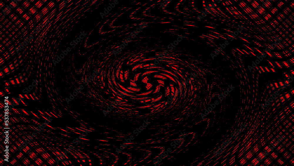 tekstura ze spiralą w czarne i czerwone wzory - obrazy, fototapety, plakaty 
