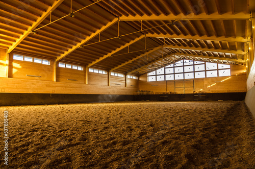 empty training horse arena