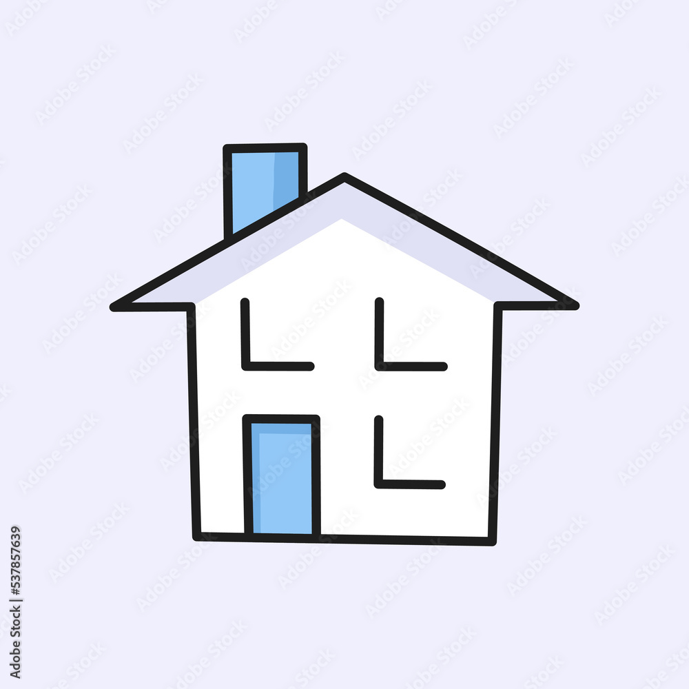 building hand drawn line icon building hand drawn line icon
