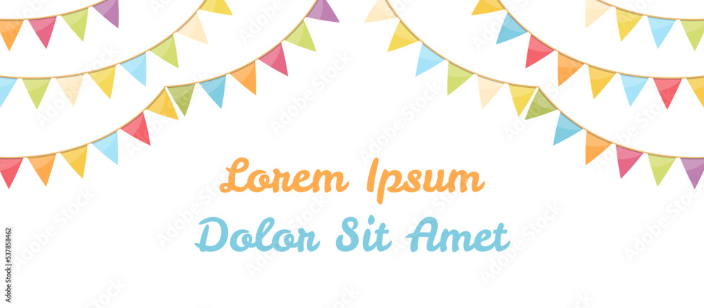 Obraz premium Background with bunting flags and place for your text