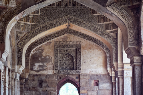 Mughal Architecture inside Lodhi Gardens, Delhi, India, Beautiful Architecture Inside the The Three-domed mosque in Lodhi Garden is said to be the Friday mosque for Friday prayer, Lodhi Garden Tomb