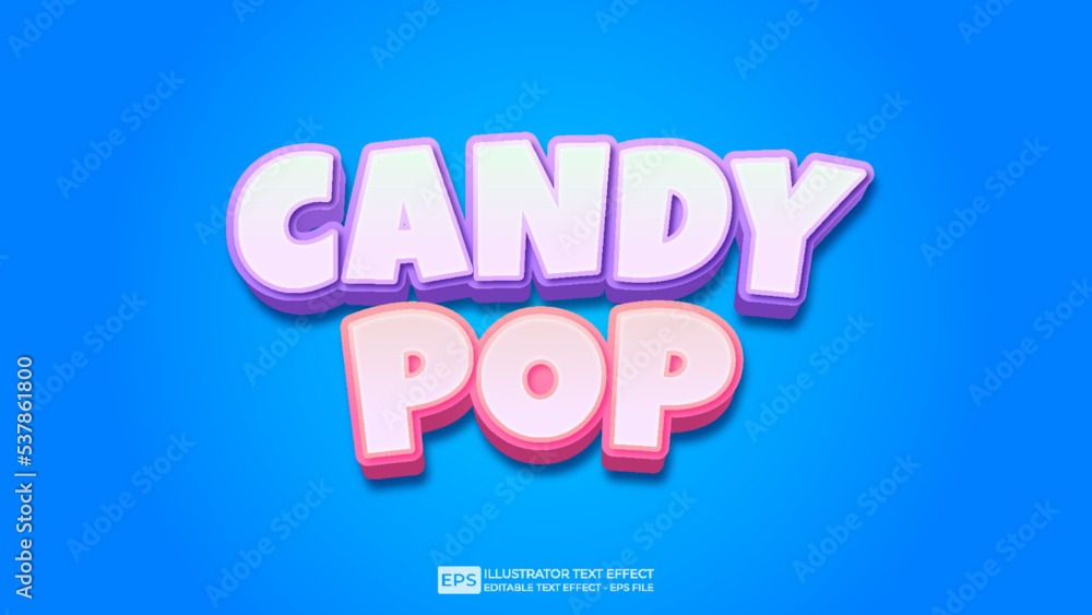 Candy Pop editable text effect font Candy Pop editable text effect font