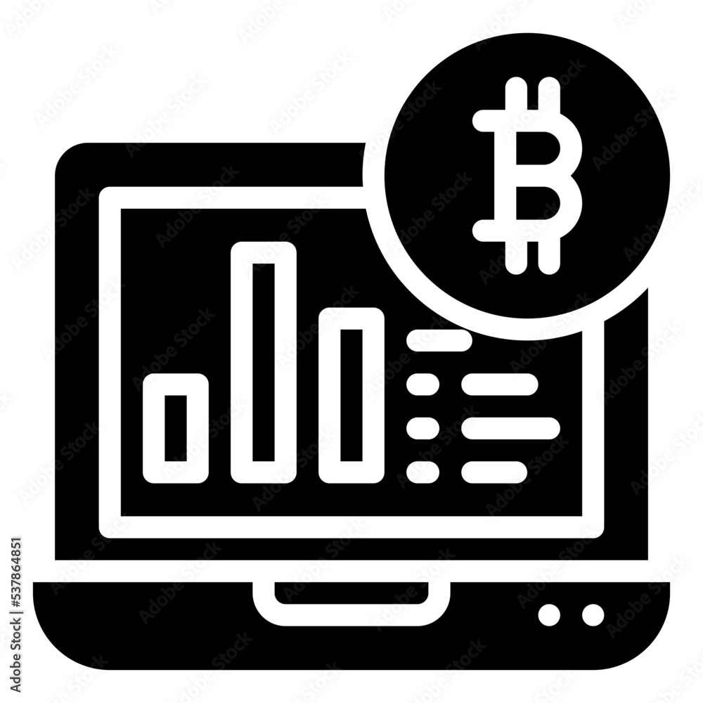 Obraz premium bitcoin glyph icon