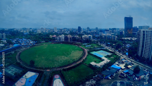 Playground view of the city