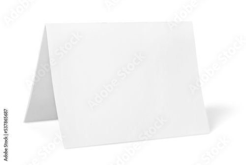 Blank card, isolated on white