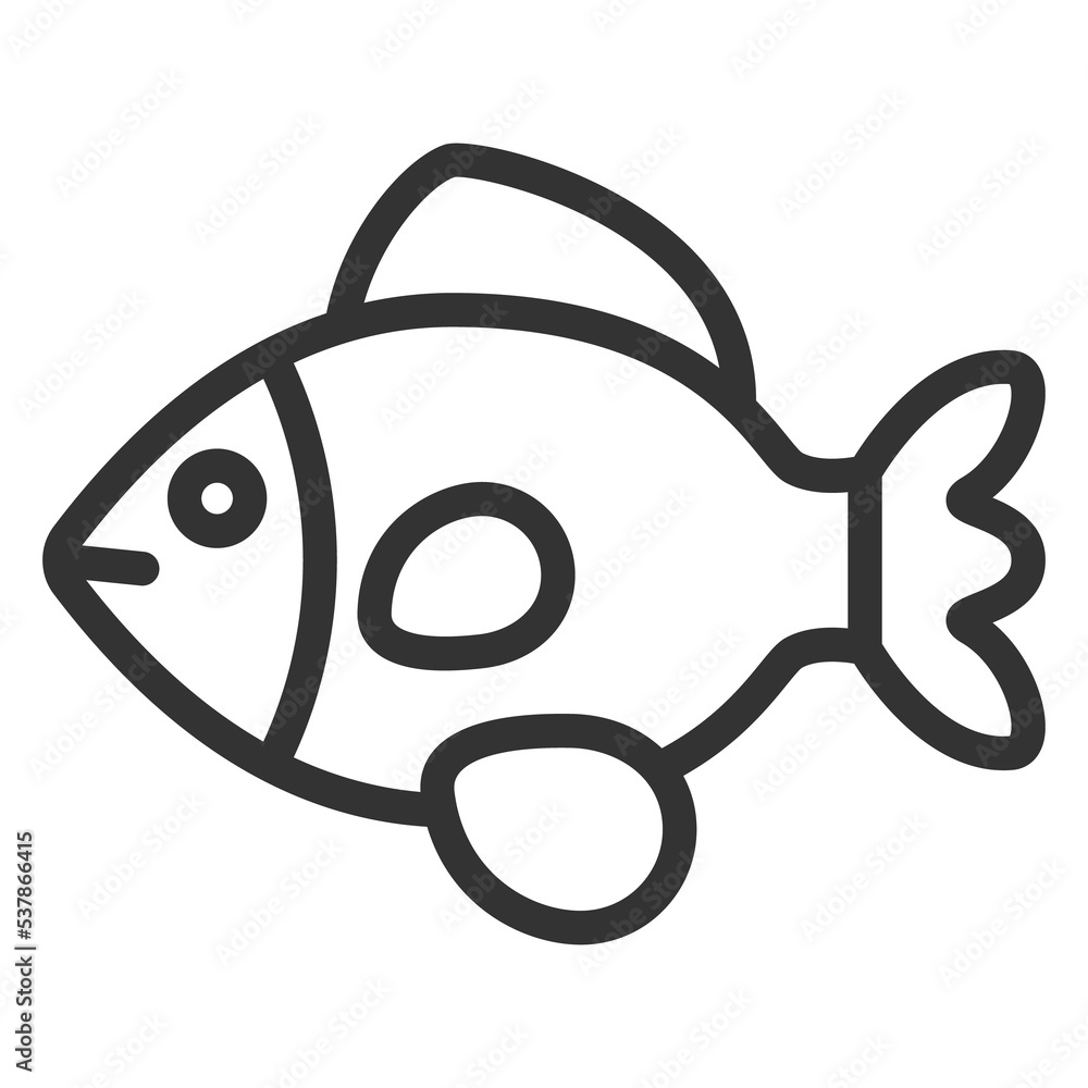 Dried fish for a snack - icon, illustration on white background, outline style Dried fish for a snack - icon, illustration on white background, outline style